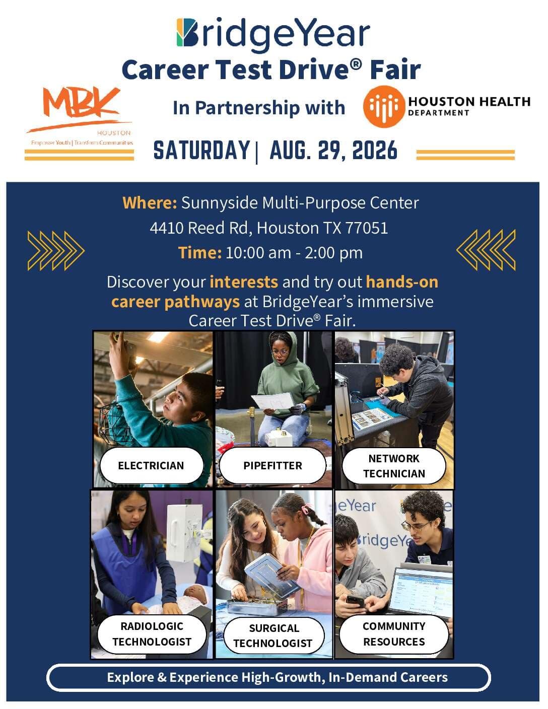 Career Test Drive – Sunnyside Aug. 29. 2026